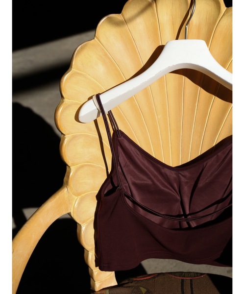 Katrin TOKYO(カトリーントーキョー)の「cup-in cropped camisole(キャミソール・レディース・ホワイト/ピンク/バーガンディー・FREE/XS)」の3枚目の写真