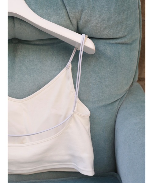 Katrin TOKYO(カトリーントーキョー)の「cup-in cropped camisole(キャミソール・レディース・ホワイト/ピンク/バーガンディー・FREE/XS)」の4枚目の写真