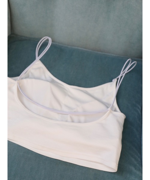 Katrin TOKYO(カトリーントーキョー)の「cup-in cropped camisole(キャミソール・レディース・ホワイト/ピンク/バーガンディー・FREE/XS)」の5枚目の写真
