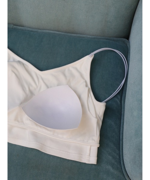 Katrin TOKYO(カトリーントーキョー)の「cup-in cropped camisole(キャミソール・レディース・ホワイト/ピンク/バーガンディー・FREE/XS)」の6枚目の写真