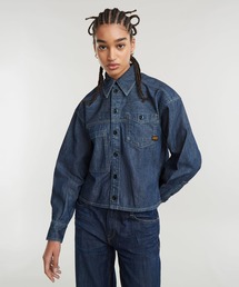 G-STAR | CROPPED SHIRT/オーバーサイズクロップドデニムシャツ(シャツ/ブラウス)