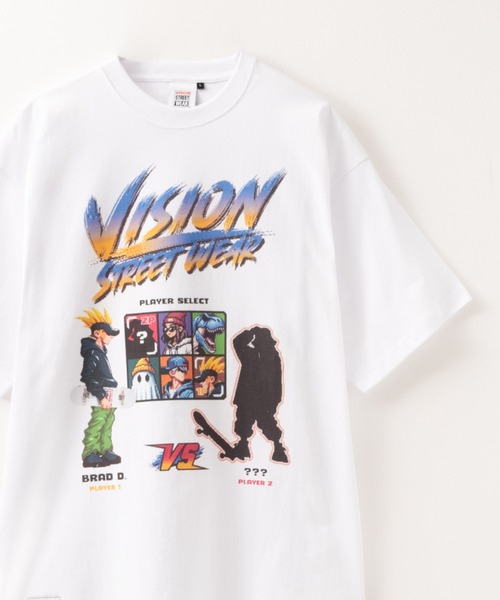 VISION STREET WEAR(ヴィジョンストリートウェア)の「VISION STREET WEAR グラフィックT-Shirt(Tシャツ/カットソー・メンズ・ホワイト系4/ピンク系2/ピンク系1/ホワイト系3/ホワイト系2/ホワイト系1/グリーン系1/グリーン系2/ブラック系4/ブラック系3/ブラック系2/ブラック系1・L/M)」の2枚目の写真