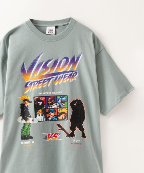 VISION STREET WEAR(ヴィジョンストリートウェア)の「VISION STREET WEAR グラフィックT-Shirt(Tシャツ/カットソー・メンズ・ホワイト系4/ピンク系2/ピンク系1/ホワイト系3/ホワイト系2/ホワイト系1/グリーン系1/グリーン系2/ブラック系4/ブラック系3/ブラック系2/ブラック系1・L/M)」の9枚目の写真