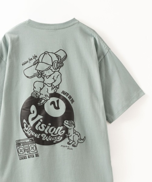 VISION STREET WEAR(ヴィジョンストリートウェア)の「VISION STREET WEAR グラフィックT-Shirt(Tシャツ/カットソー・メンズ・ホワイト系4/ピンク系2/ピンク系1/ホワイト系3/ホワイト系2/ホワイト系1/グリーン系1/グリーン系2/ブラック系4/ブラック系3/ブラック系2/ブラック系1・L/M)」の10枚目の写真