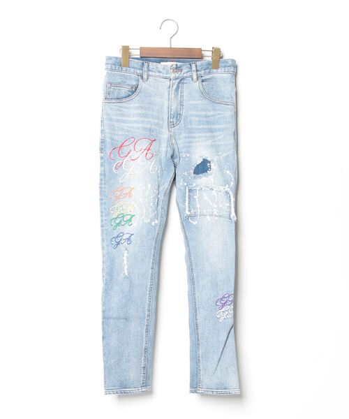 セール/ブランド古着】ダメージ加工デニムパンツ（デニムパンツ  