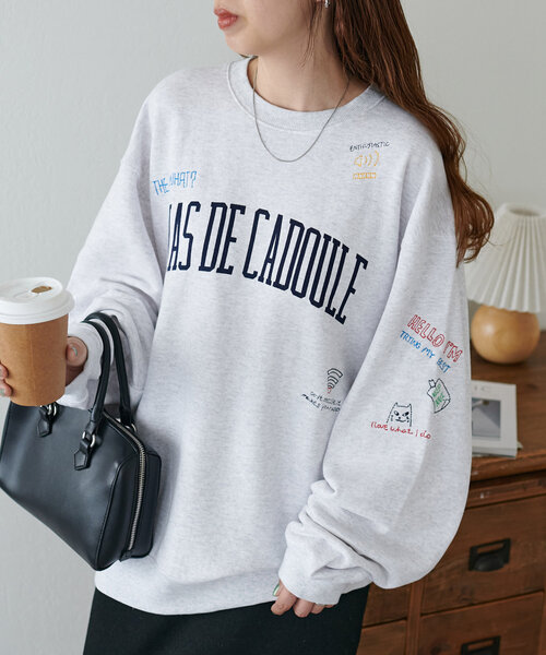 【選べる着丈♪】総柄刺繍スウェット≪ユニセックス≫（Tシャツ/カットソー）｜DISCOAT（ディスコート）