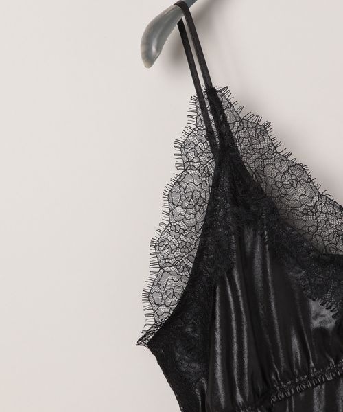 JEANASIS(ジーナシス)の「チンツレーストリムキャミ/146876(キャミソール・レディース・グレー/ブラック・FREE)」の5枚目の写真