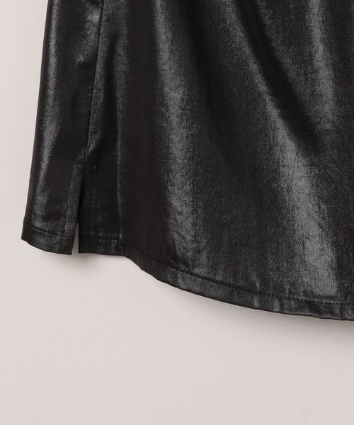 JEANASIS(ジーナシス)の「チンツレーストリムキャミ/146876(キャミソール・レディース・グレー/ブラック・FREE)」の6枚目の写真