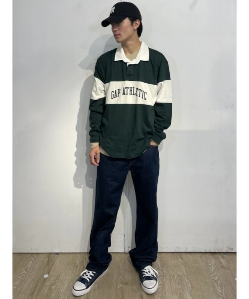 GAP(ギャップ)の「リラックス ラグビー ポロシャツ(ポロシャツ・メンズ・グリーン・S/M/L/XL/XS)」の17枚目の写真
