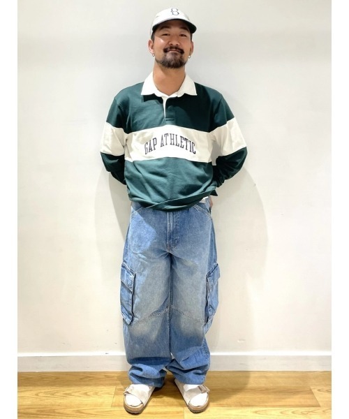 GAP(ギャップ)の「リラックス ラグビー ポロシャツ(ポロシャツ・メンズ・グリーン・S/M/L/XL/XS)」の18枚目の写真