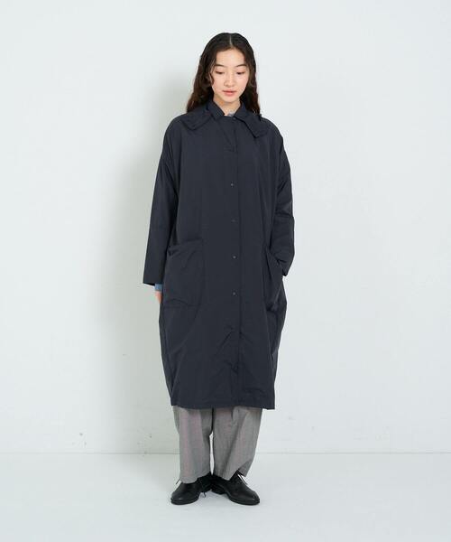 conges payes ADIEU TRISTESSE（コンジェ ペイエ アデュートリステス）の「タフタフーデッドコート（その他アウター・レディース・ブラック/ブルー・38）」の15枚目の写真