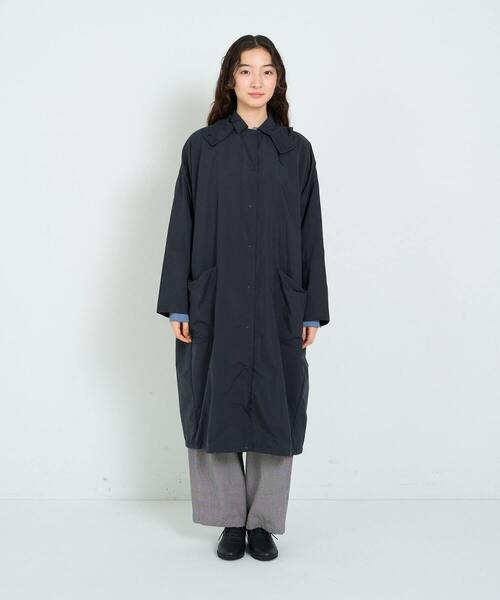 conges payes ADIEU TRISTESSE（コンジェ ペイエ アデュートリステス）の「タフタフーデッドコート（その他アウター・レディース・ブラック/ブルー・38）」の12枚目の写真