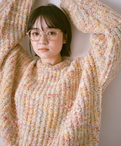 ciatre チューリップ　ニット ciatre flower knit sweater KHK | ciatre
