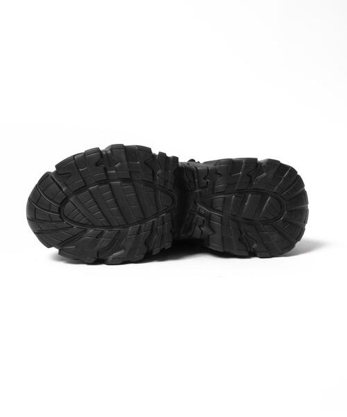 WEGO（ウィゴー）の「WEGO/ダブルリボン厚底ダッドスニーカー（スニーカー・レディース・ホワイト/ブラック/シルバー・LARGE/MEDIUM）」の4枚目の写真