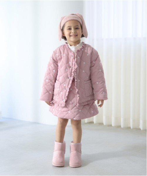 セール】ノーカラーハート刺しゅうブルゾン（ブルゾン）｜Lycee mine