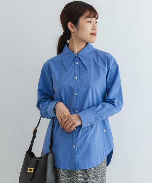 F by ROSSO（エフバイロッソ）の「F by ROSSO　ビッグカラーシャツ（シャツ/ブラウス・レディース・チェック/オフホワイト/ブルー・FREE）」の14枚目の写真