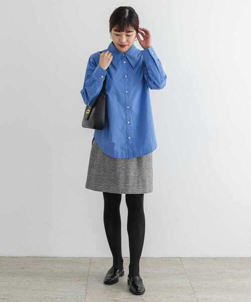 F by ROSSO（エフバイロッソ）の「F by ROSSO　ビッグカラーシャツ（シャツ/ブラウス・レディース・チェック/オフホワイト/ブルー・FREE）」の15枚目の写真