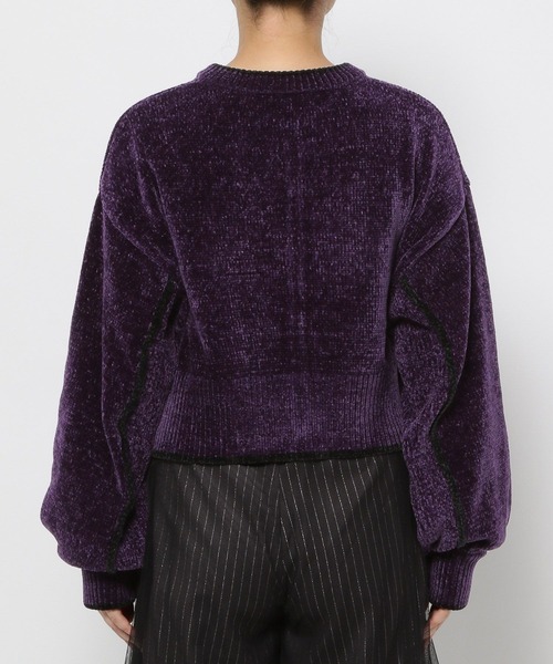 HARE（ハレ）の「ハイショクラインチャイナモールカーディガン(HARE)（カーディガン/ボレロ・レディース・パープル/ブラック・FREE）」の14枚目の写真