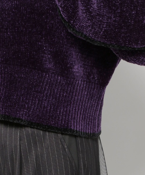 HARE（ハレ）の「ハイショクラインチャイナモールカーディガン(HARE)（カーディガン/ボレロ・レディース・パープル/ブラック・FREE）」の18枚目の写真