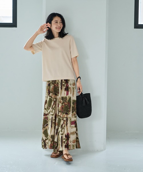 STYLE DELI(スタイルデリ)の「【匠ジョーゼット】スタイリッシュ半袖ブラウス(Tシャツ/カットソー・レディース・ホワイト系その他・SMALL/MEDIUM)」の4枚目の写真