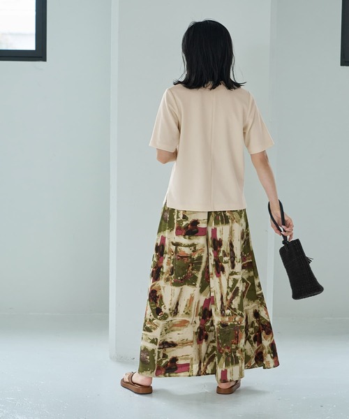 STYLE DELI(スタイルデリ)の「【匠ジョーゼット】スタイリッシュ半袖ブラウス(Tシャツ/カットソー・レディース・ホワイト系その他・SMALL/MEDIUM)」の6枚目の写真