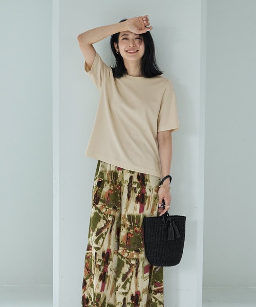 STYLE DELI(スタイルデリ)の「【匠ジョーゼット】スタイリッシュ半袖ブラウス(Tシャツ/カットソー・レディース・ホワイト系その他・SMALL/MEDIUM)」の7枚目の写真