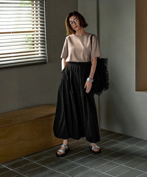 STYLE DELI(スタイルデリ)の「【匠ジョーゼット】スタイリッシュ半袖ブラウス(Tシャツ/カットソー・レディース・ホワイト系その他・SMALL/MEDIUM)」の8枚目の写真