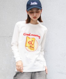 UNIT CHEST | 【UNIT CHEST】unique unisex long sleeve T-shirt/ユニークユニセックス ロンT OIF designer eggs コラボ Goodmorning by KOTONA TATEISHI(Tシャツ/カットソー)