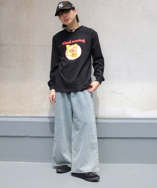 UNIT CHEST(ユニットチェスト)の「【UNIT CHEST】unique unisex long sleeve T-shirt/ユニークユニセックス ロンT OIF designer eggs コラボ Goodmorning by KOTONA TATEISHI(Tシャツ/カットソー・レディース・ホワイト/杢グレー/ブラック・L/M/S)」の20枚目の写真