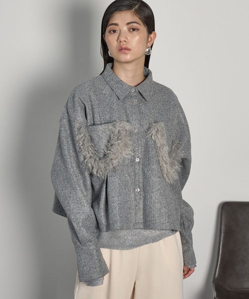 THE YOn（ザヨン）の「エコファーアクセントブラッシュドジャージー