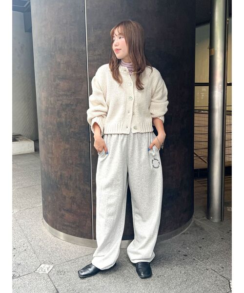 Ungrid（アングリッド）の「ローゲージニットカーデ（カーディガン/ボレロ・レディース・チャコールグレー/レッド/アイボリー・FREE）」の13枚目の写真