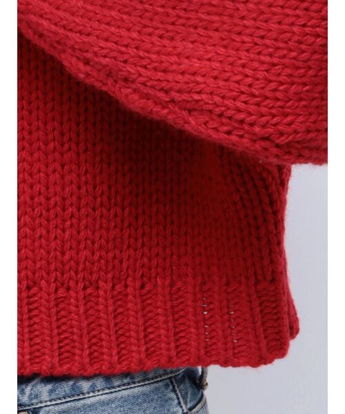 Ungrid（アングリッド）の「ローゲージニットカーデ（カーディガン/ボレロ・レディース・チャコールグレー/レッド/アイボリー・FREE）」の19枚目の写真