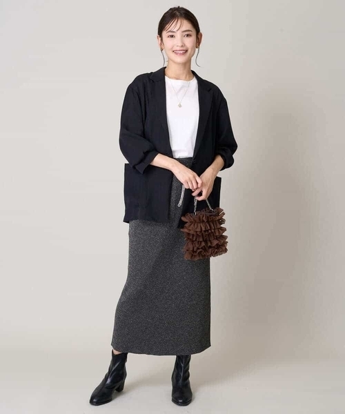 a.v.v（アーヴェヴェ）の「シアージャケット（テーラードジャケット・レディース・ブラック/ブラウン・38/40/42/36/34）」の15枚目の写真