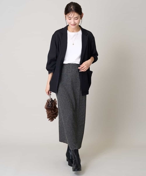 a.v.v（アーヴェヴェ）の「シアージャケット（テーラードジャケット・レディース・ブラック/ブラウン・38/40/42/36/34）」の16枚目の写真