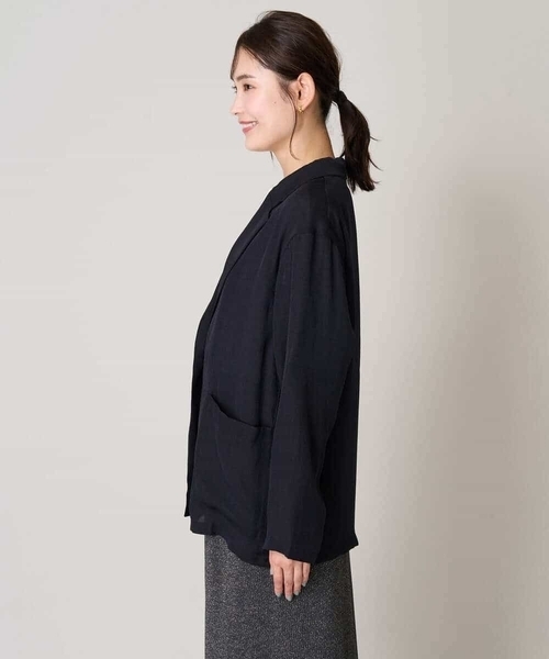 a.v.v（アーヴェヴェ）の「シアージャケット（テーラードジャケット・レディース・ブラック/ブラウン・38/40/42/36/34）」の19枚目の写真