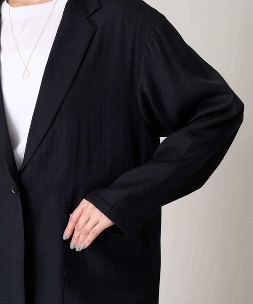 a.v.v（アーヴェヴェ）の「シアージャケット（テーラードジャケット・レディース・ブラック/ブラウン・38/40/42/36/34）」の22枚目の写真