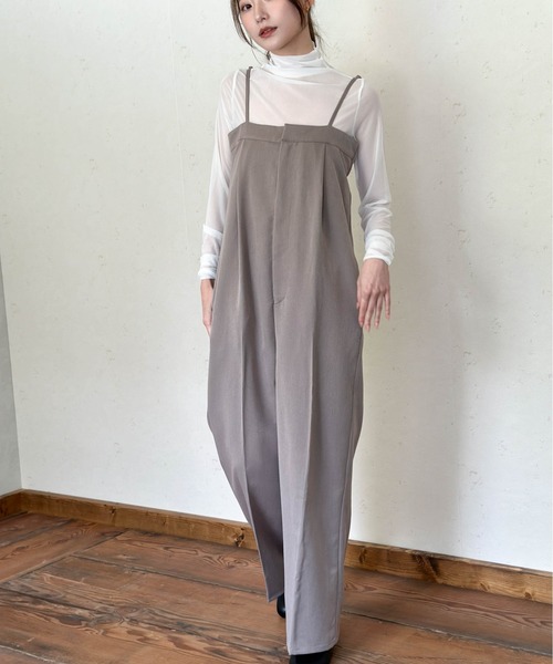 【新品未使用】ツイルサロペット セール】TRツイルベアトップサロペット（サロペット/オーバーオール