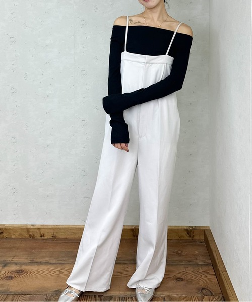 Per sist ence(パーシエンス)の「TRツイルベアトップサロペット(サロペット/オーバーオール・レディース・ブラック/チャコールグレー/グレー/グレイッシュベージュ/ベージュ系・FREE)」の10枚目の写真