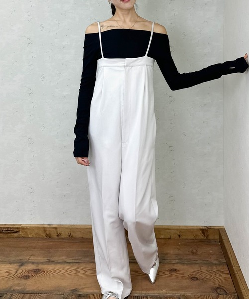Per sist ence(パーシエンス)の「TRツイルベアトップサロペット(サロペット/オーバーオール・レディース・ブラック/チャコールグレー/グレー/グレイッシュベージュ/ベージュ系・FREE)」の12枚目の写真