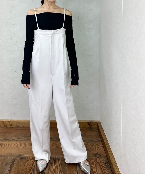 Per sist ence(パーシエンス)の「TRツイルベアトップサロペット(サロペット/オーバーオール・レディース・ブラック/チャコールグレー/グレー/グレイッシュベージュ/ベージュ系・FREE)」の14枚目の写真