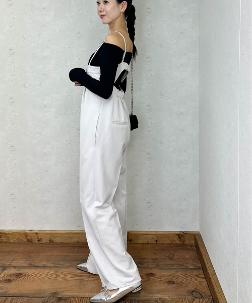 Per sist ence(パーシエンス)の「TRツイルベアトップサロペット(サロペット/オーバーオール・レディース・ブラック/チャコールグレー/グレー/グレイッシュベージュ/ベージュ系・FREE)」の15枚目の写真