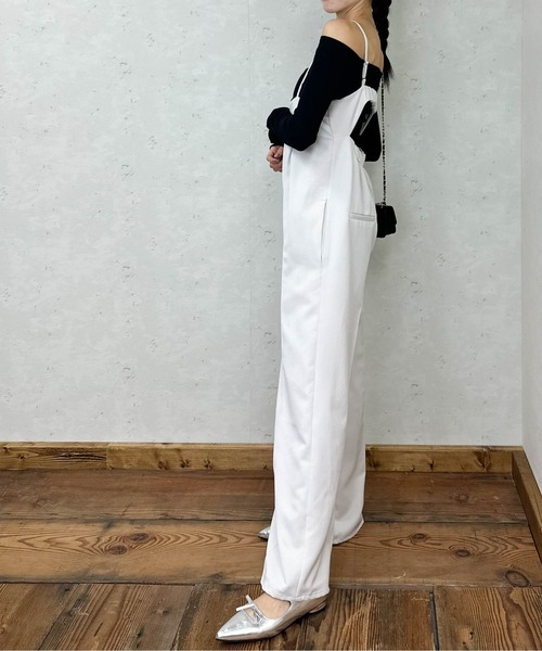 Per sist ence(パーシエンス)の「TRツイルベアトップサロペット(サロペット/オーバーオール・レディース・ブラック/チャコールグレー/グレー/グレイッシュベージュ/ベージュ系・FREE)」の16枚目の写真