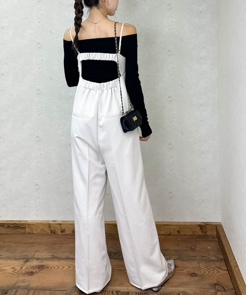 Per sist ence(パーシエンス)の「TRツイルベアトップサロペット(サロペット/オーバーオール・レディース・ブラック/チャコールグレー/グレー/グレイッシュベージュ/ベージュ系・FREE)」の17枚目の写真
