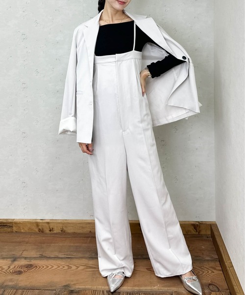 Per sist ence(パーシエンス)の「TRツイルベアトップサロペット(サロペット/オーバーオール・レディース・ブラック/チャコールグレー/グレー/グレイッシュベージュ/ベージュ系・FREE)」の21枚目の写真
