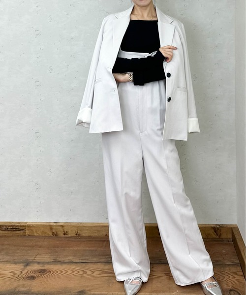 Per sist ence(パーシエンス)の「TRツイルベアトップサロペット(サロペット/オーバーオール・レディース・ブラック/チャコールグレー/グレー/グレイッシュベージュ/ベージュ系・FREE)」の22枚目の写真