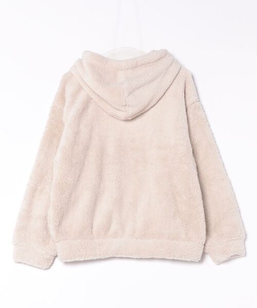 Honeys（ハニーズ）の「【ハニぽか】ボアジップパーカー（パーカー・レディース・アイボリー/グレイッシュブルー/スミクロ/モカ/ベージュ・S/M/L/LL）」の17枚目の写真