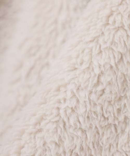 Honeys（ハニーズ）の「【ハニぽか】ボアジップパーカー（パーカー・レディース・アイボリー/グレイッシュブルー/スミクロ/モカ/ベージュ・S/M/L/LL）」の10枚目の写真