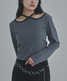 bita. | ジャガードチョーカートップス(Tシャツ/カットソー)
