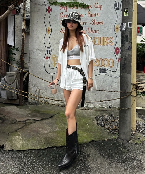 ホワイトショートパンツ ボタン付き セール】フロントボタンショートパンツ（その他パンツ）｜ACLENT