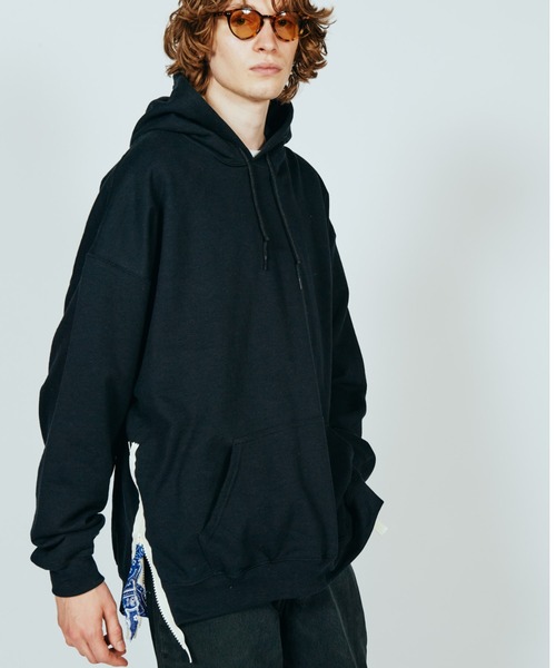 THRIFTY LOOK(スリフティールック)の「THRIFTY LOOK / スリフティールック SIDE ZIP REMAKE HOODIE サイドジップ プルオーバーパーカー リメイク(パーカー・メンズ・ブラック/グレー/ホワイト・MEDIUM/LARGE/X-LARGE)」の14枚目の写真